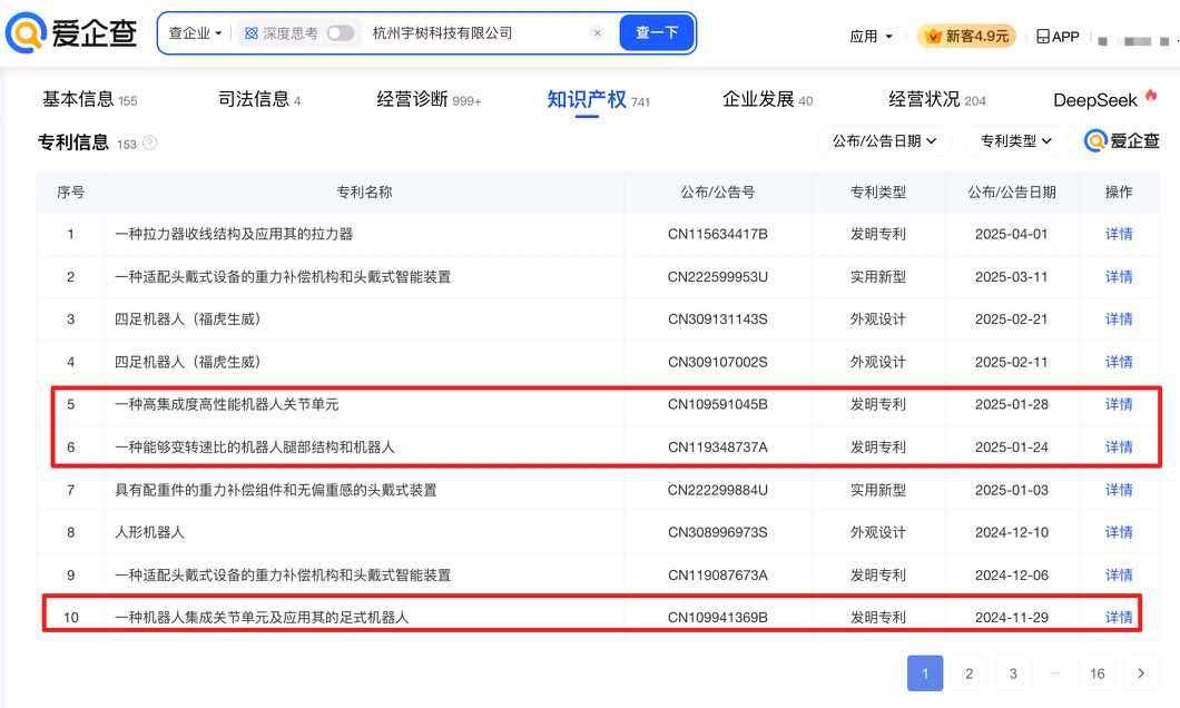 宇树G1将亮相人形机器人半程马拉松 已申请多项机器人腿关节专利